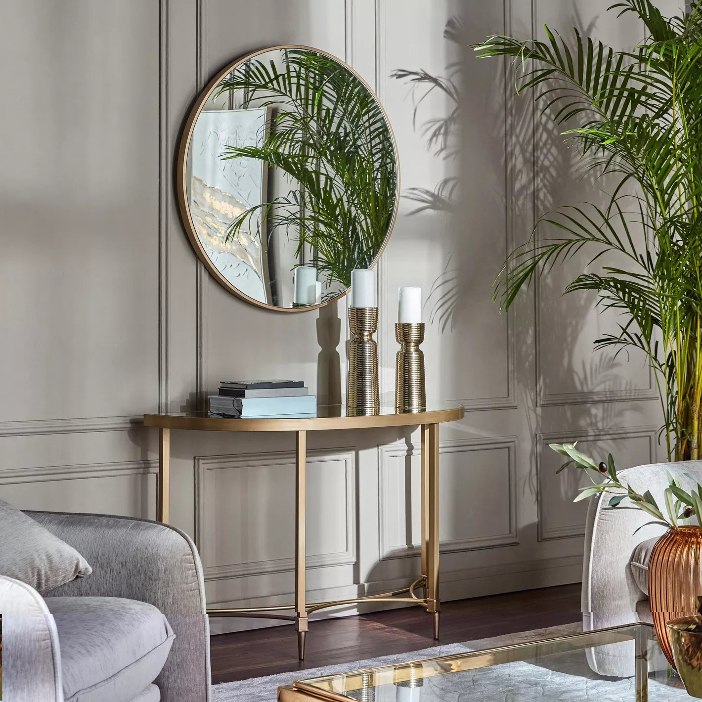 طاولة وحدة التحكم نيتو مع مرآة