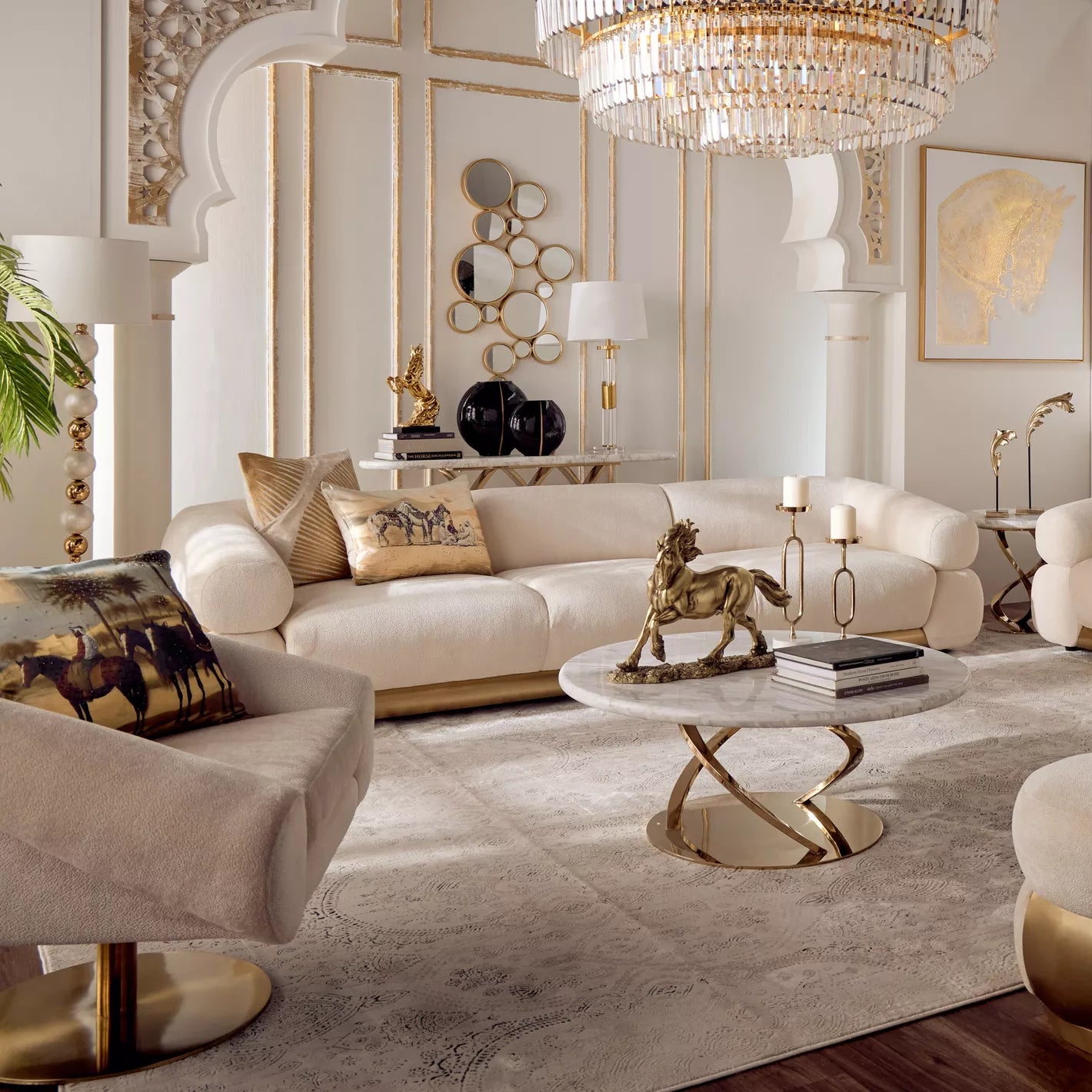 Aris 4-Seater Velvet Sofa