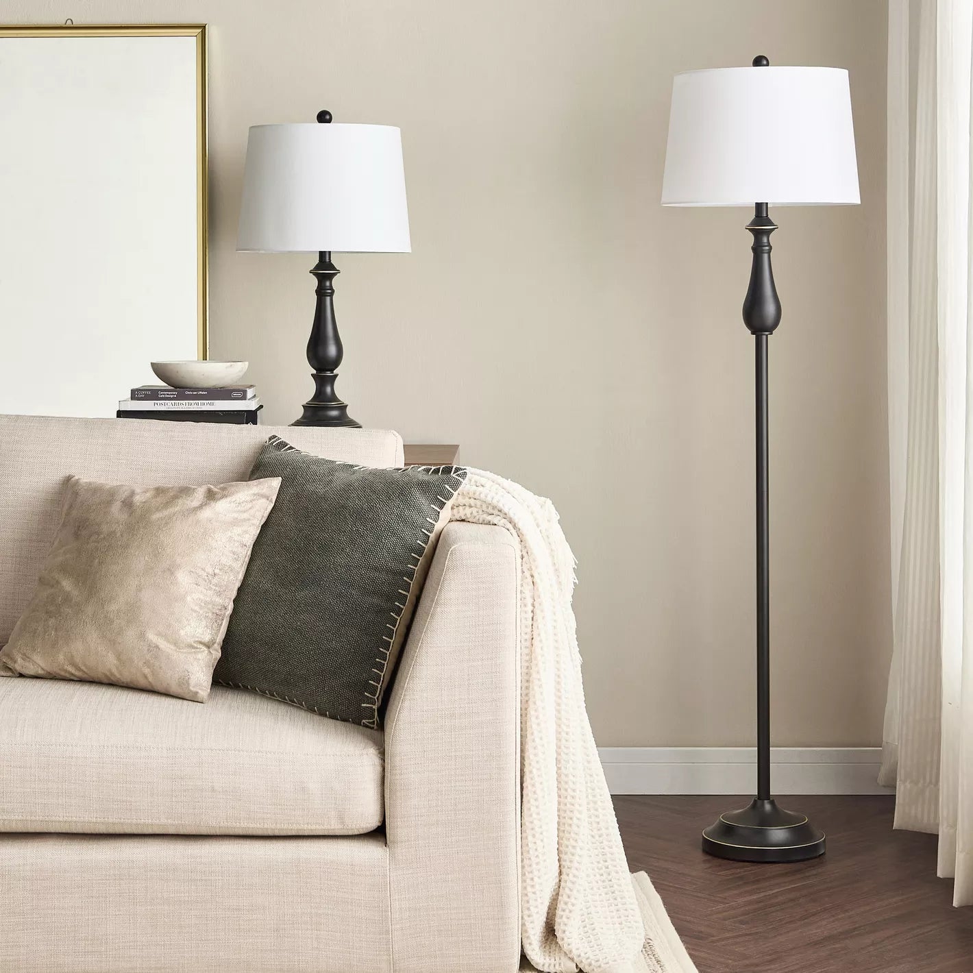 Lethe Polyresin Floor Lamp - 155 cm