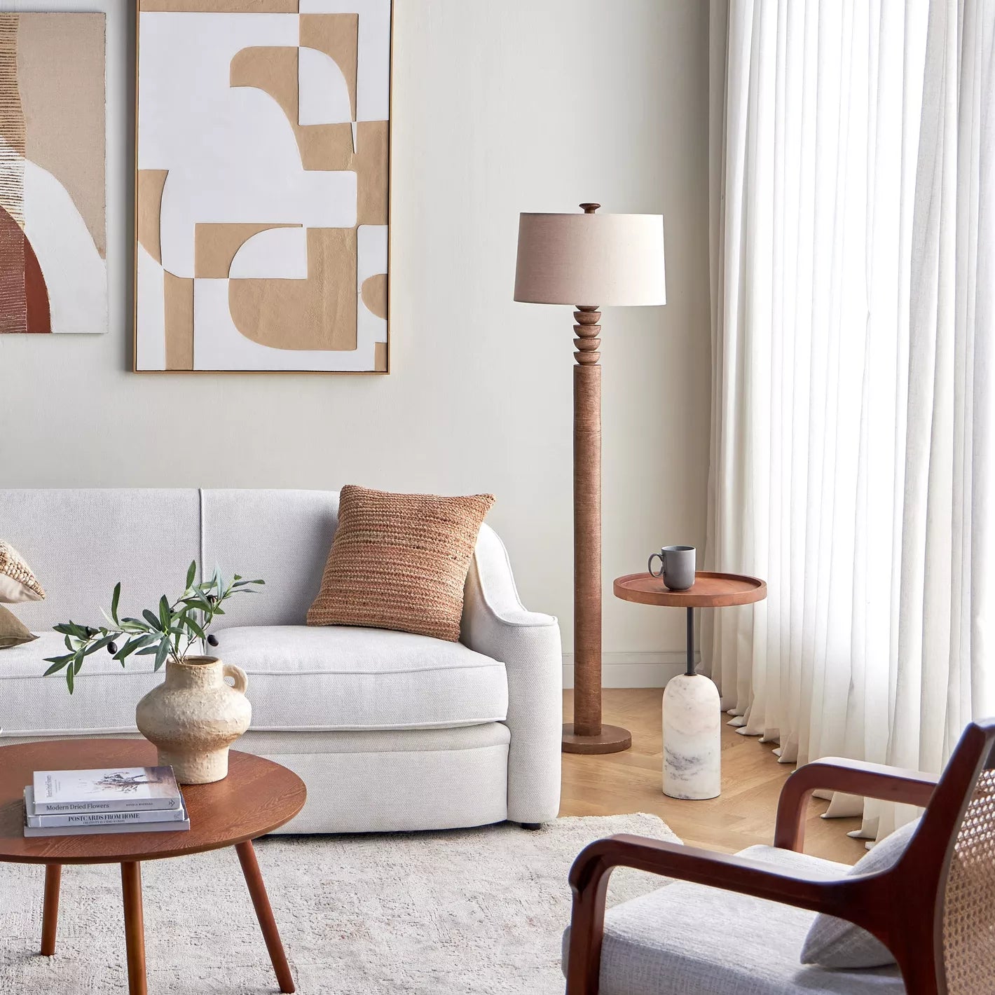 Aadi Polyresin Floor Lamp - 155 cm