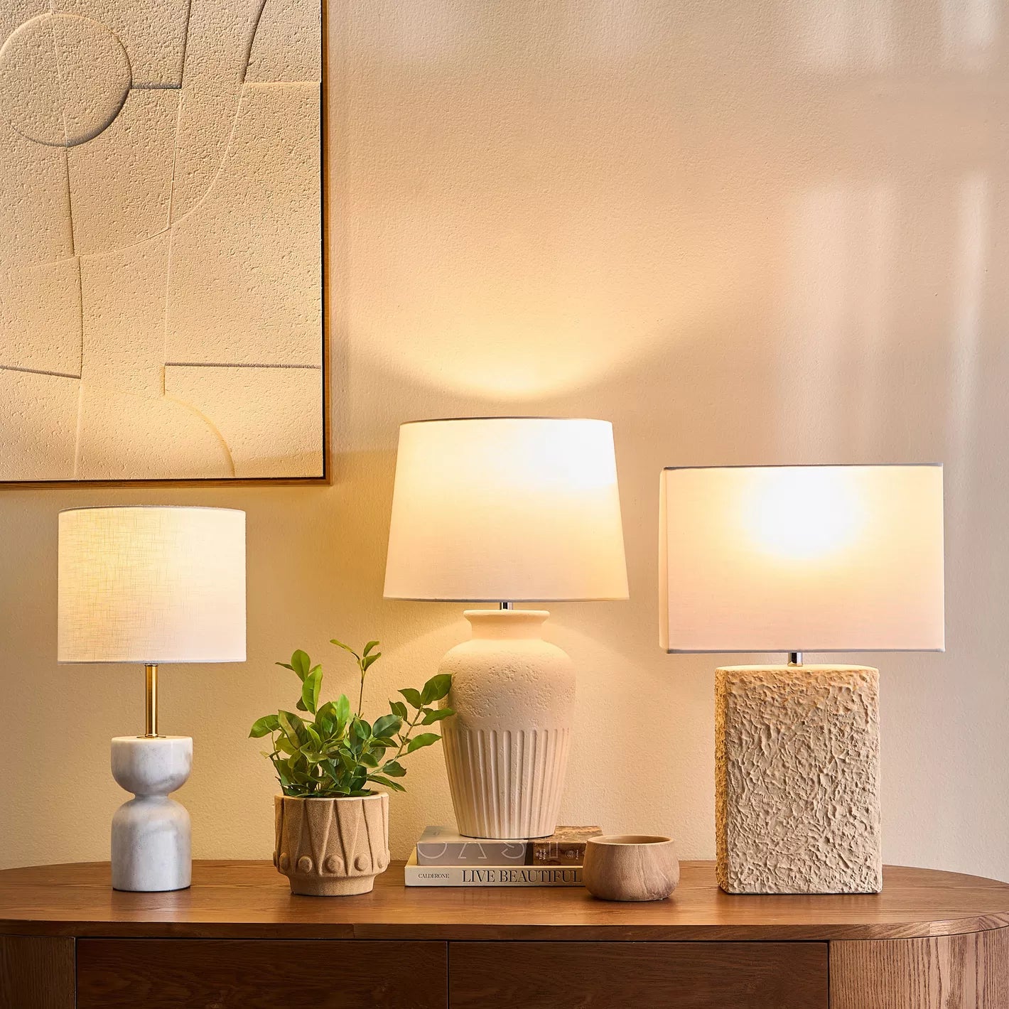 Chelle Ceramic Table Lamp - 55 cm