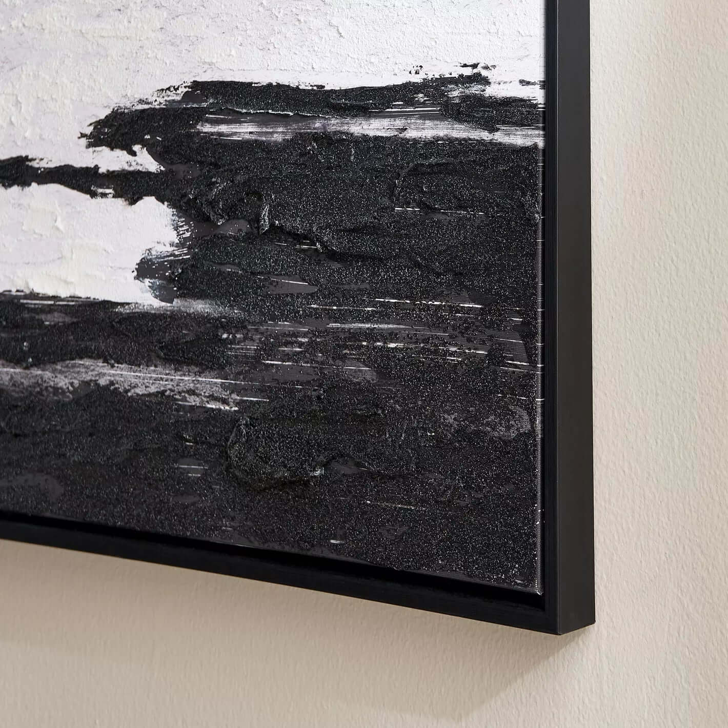 Toile noire et blanche 80x120cm
