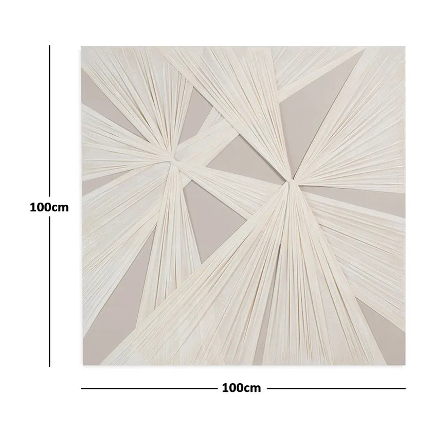 Furs Unframed Wall Art, Beige - 100x100cm