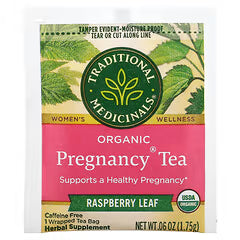 Traditional Medicinals, Organic Pregnancy® Tea, Raspberry Leaf, Caffeine Free, 16 Wrapped Tea Bags, 0.99 oz (28 g)