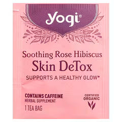 Yogi Tea, Skin DeTox, Soothing Rose Hibiscus, 16 Tea Bags, 1.12 oz (32 g)
