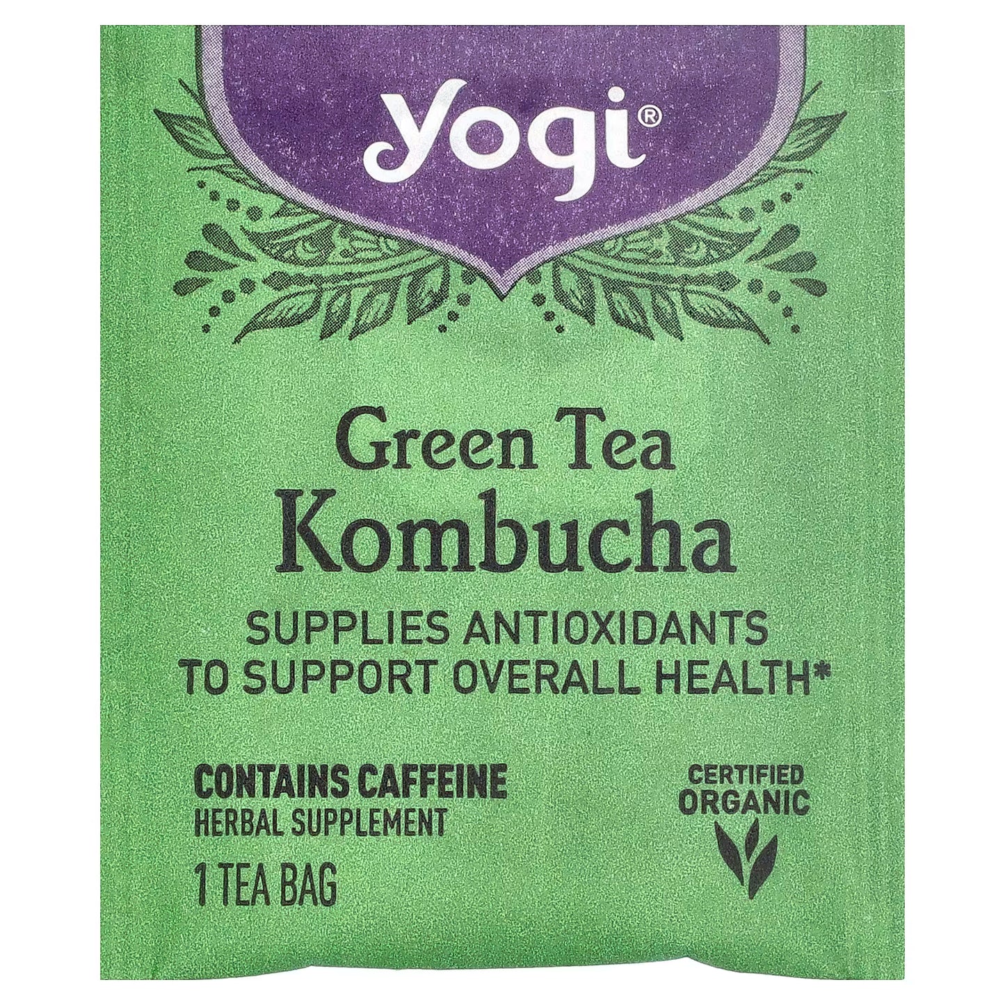 Yogi Tea, Green Tea Kombucha, 16 Tea Bags, 1.12 oz (32 g)