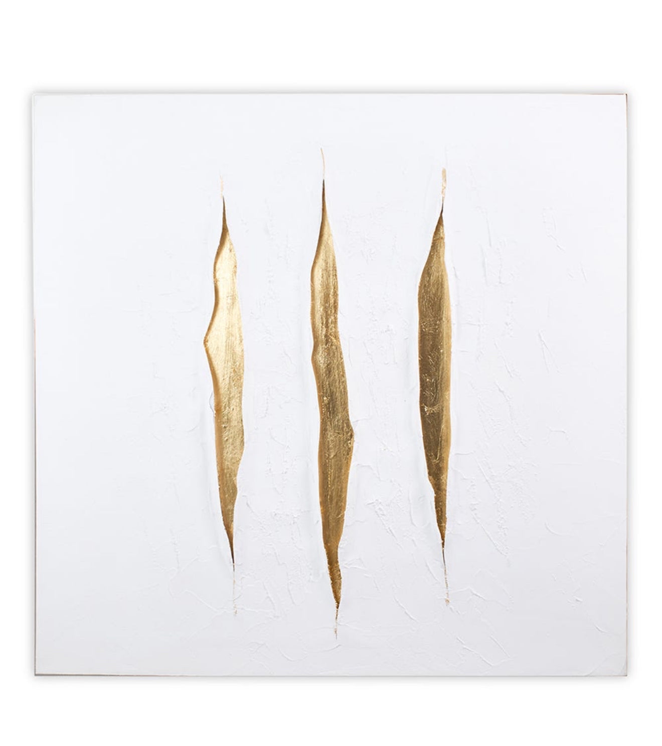 Abstrast wall art gold & white