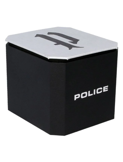 POLICE Frisco Round Shape Leather Band Analog Wrist Watch 40 mm - Blue - P 15438JS-04