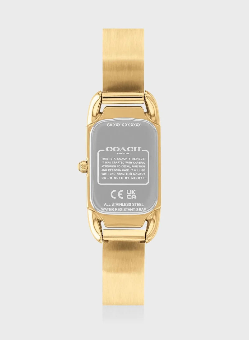 ساعة COACH التناظرية بسوار من الفولاذ