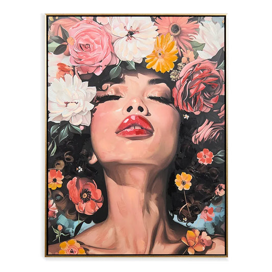 Floral Portrait Canvas Wall Art