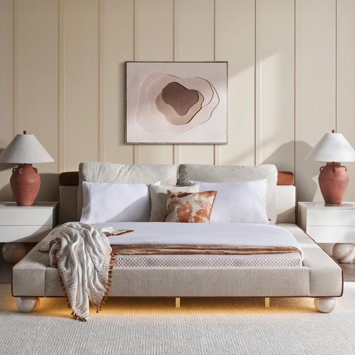 غرفة نوم جودسون، 5 قطع، 180×200 سم، أبيض عاجي 