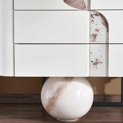 غرفة نوم جودسون، 5 قطع، 180×200 سم، أبيض عاجي 