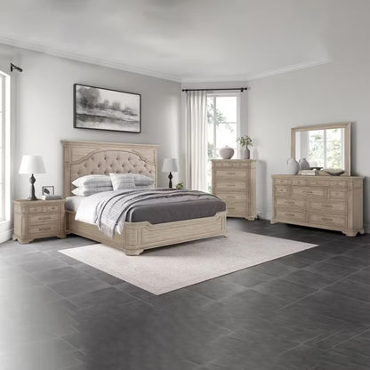 Oak 5 pcs bedroom set 180x200 cm - grey