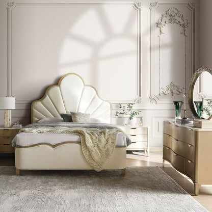 طقم غرفة نوم كلاسيكي من 5 قطع 180x200 سم - شامبانيا 