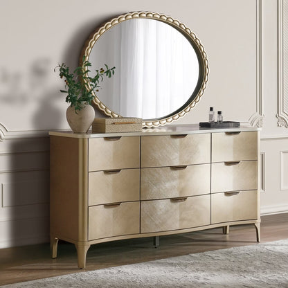 طقم غرفة نوم كلاسيكي من 5 قطع 180x200 سم - شامبانيا 