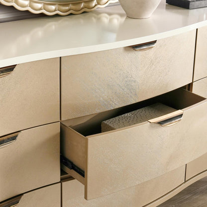 طقم غرفة نوم كلاسيكي من 5 قطع 180x200 سم - شامبانيا 