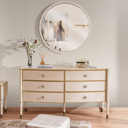 Riyah 6 pc bedroom set 180x200 cm - matt beige