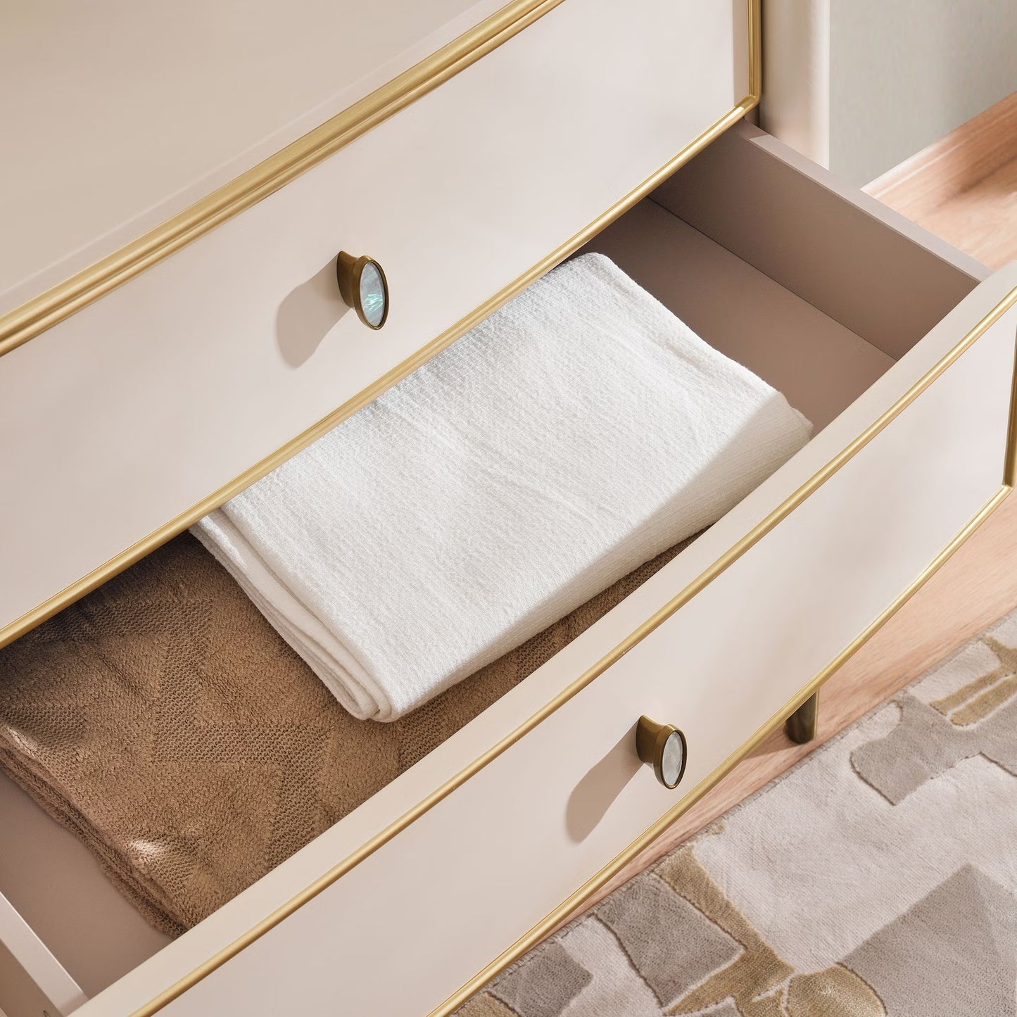 Riyah 6 pc bedroom set 180x200 cm - matt beige