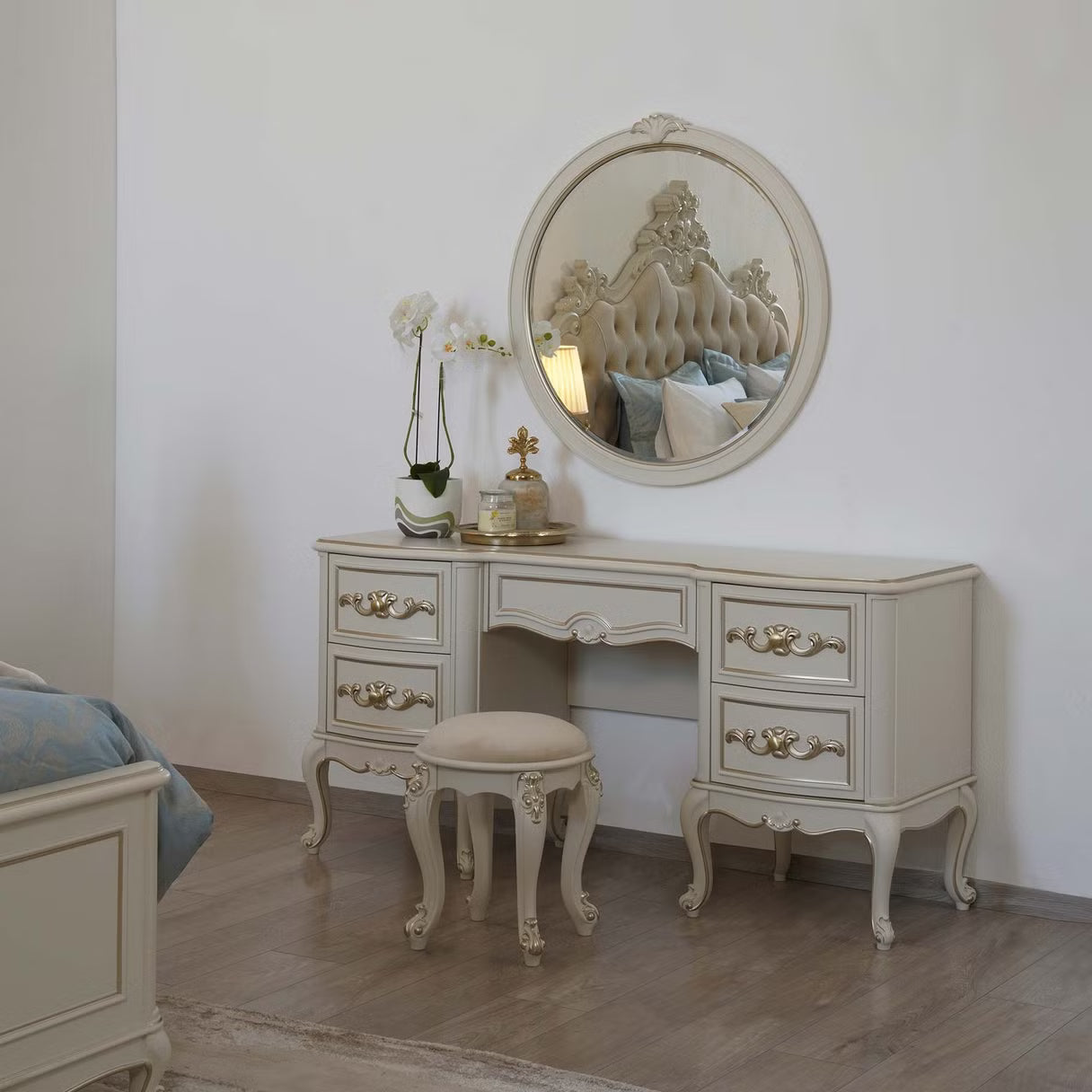 Vintage 6 pc bedroom set 200x200 cm