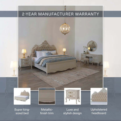 Vintage 6 pc bedroom set 200x200 cm