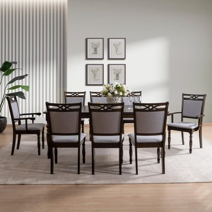 طقم طعام بايلون 1+2+6 خشبي - بني بيج