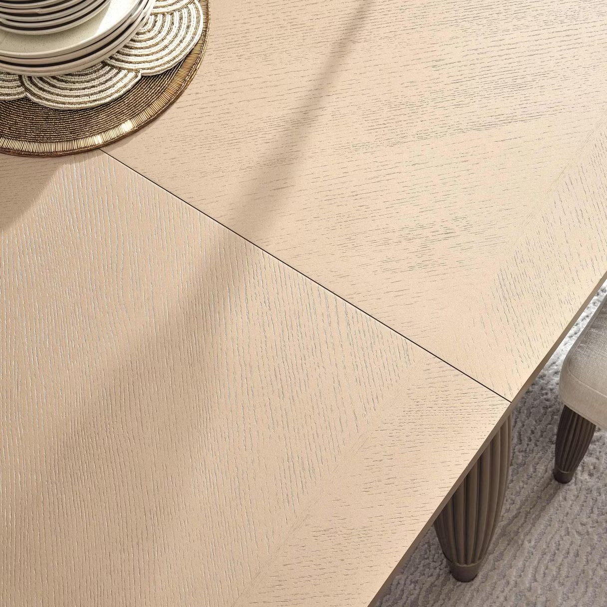 Yucerne 1+10 dining set - champagne