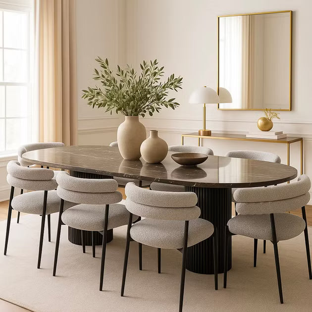 طقم طعام فيرا 1+8 مقاعد مع كراسي تشاسلر 