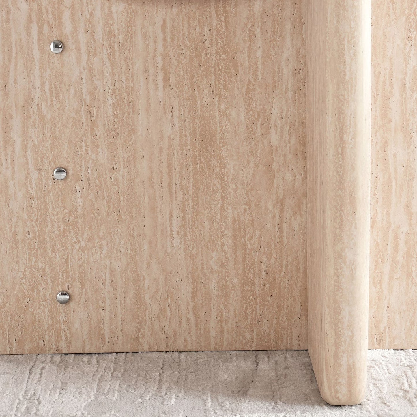 Huin 1+6 dining set travertine - beige yellow