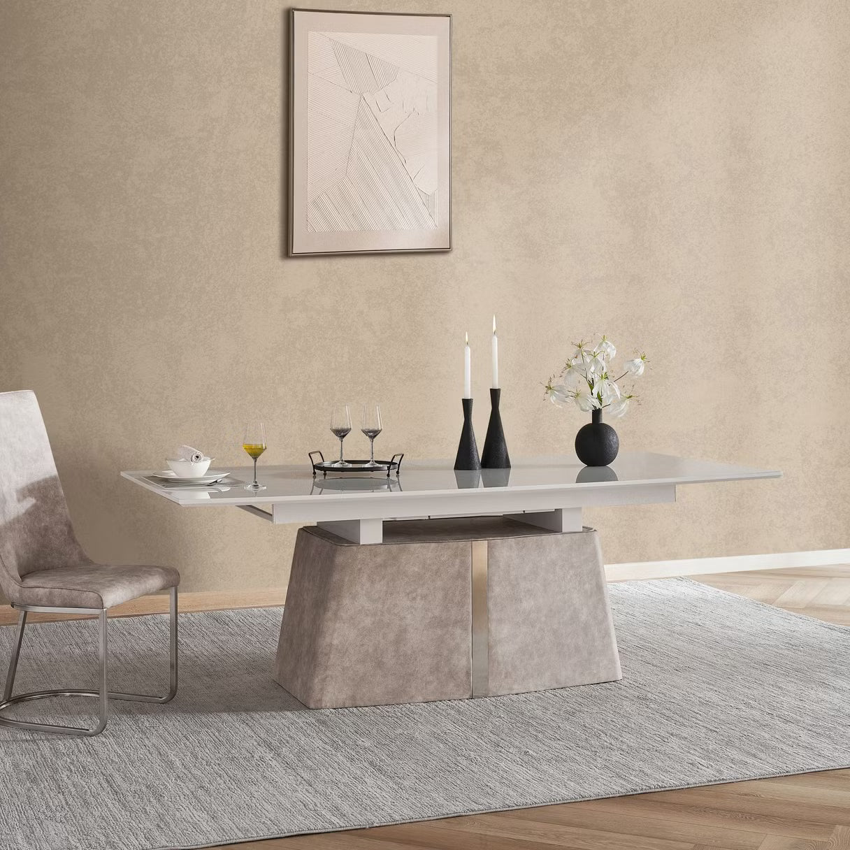 طقم طعام كروزي 1+10 مقاعد مع مجموعة كراسي كروزي 