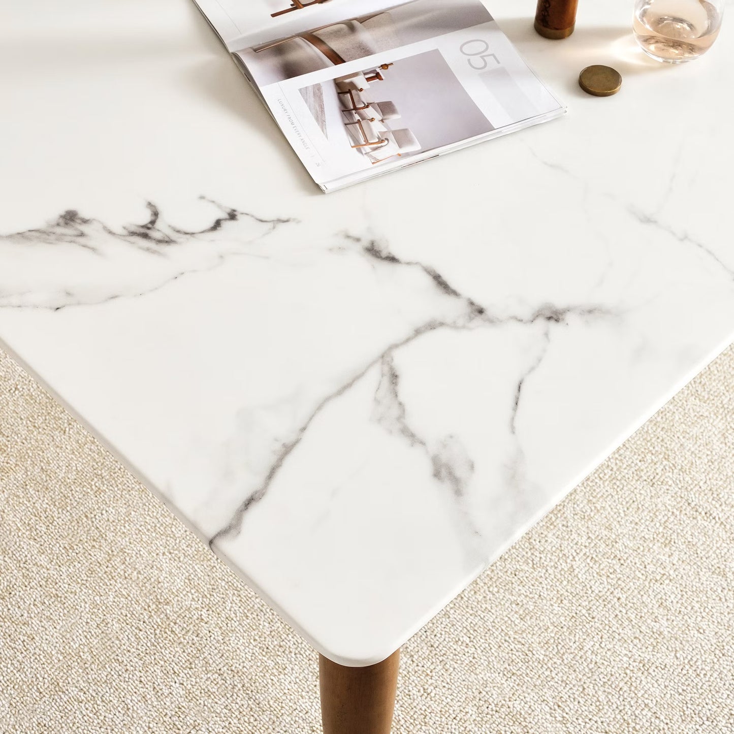 طقم طعام لونيا 1+6 مقاعد مع مجموعة كراسي لونيا 