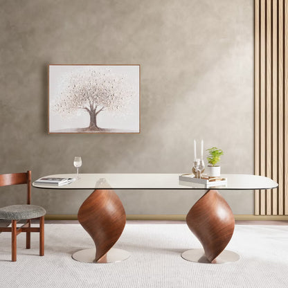 طقم طعام تيريزا 1+8 مقاعد مع مجموعة كراسي سولان 