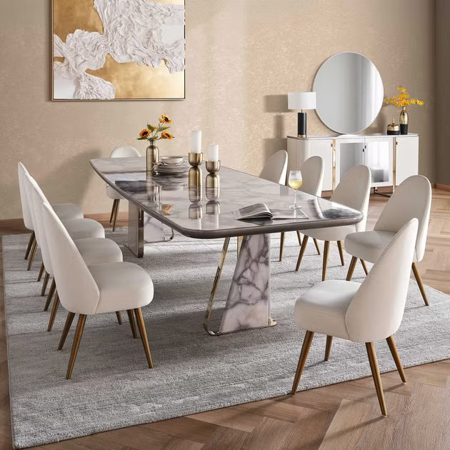 Tiago 1+10 seater dining set with algerone chairs package