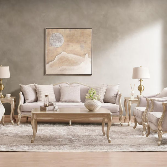 Anna 3+3+1+1 sofa set - silver