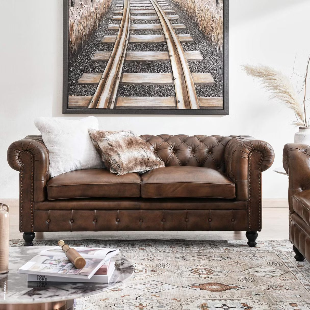 Amta 2 seater sofa - brown