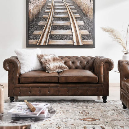 Amta 2 seater sofa - brown