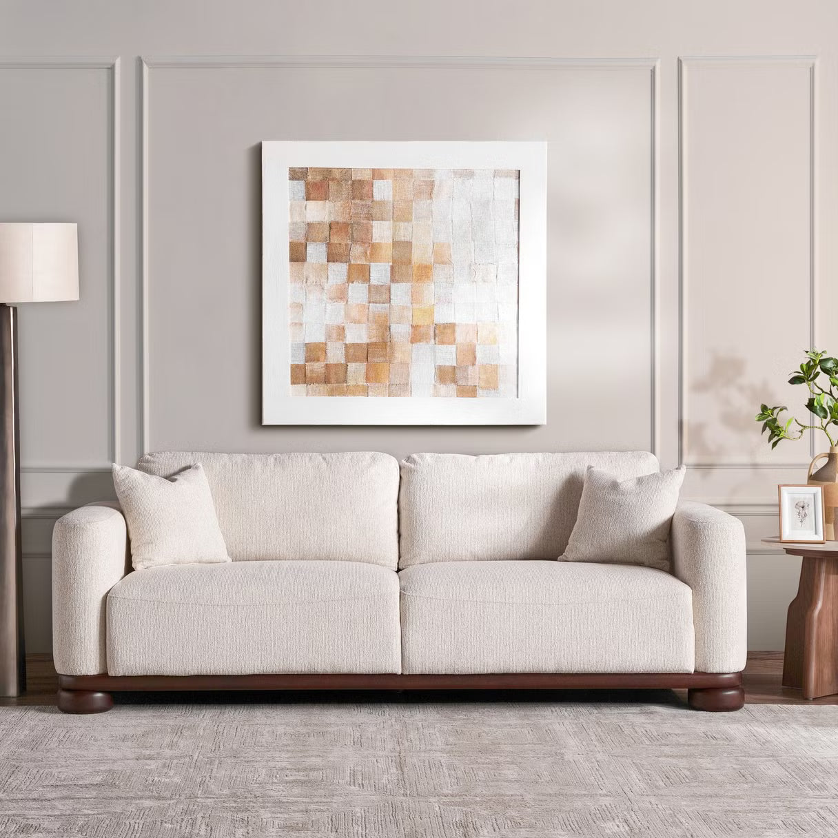 أريكة راك بثلاثة مقاعد - بيضاء 