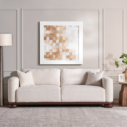 أريكة راك بثلاثة مقاعد - بيضاء 