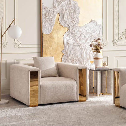 أريكة رانو ذات المقعد الواحد - كريمي 