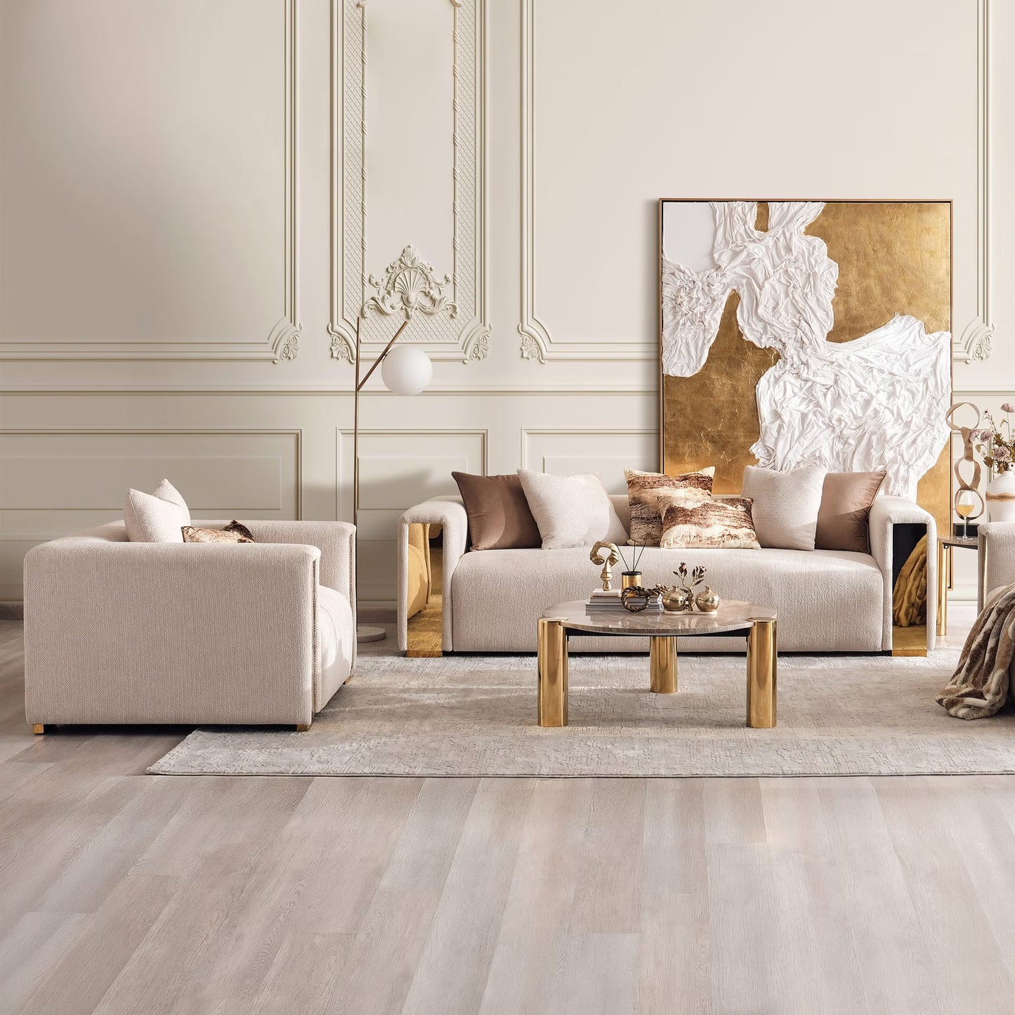 أريكة رانو ذات المقعد الواحد - كريمي 