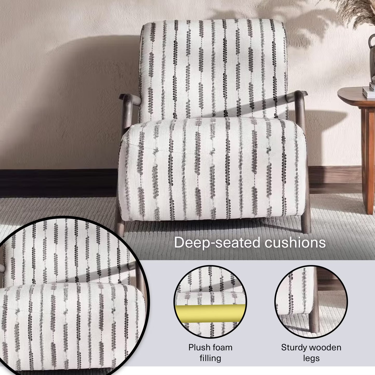 أريكة تينو ذات المقعد الواحد - كريمي 