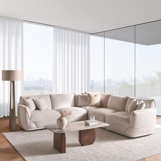 Huster corner sofa set - beige