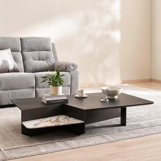Allez coffee table veneer - black white