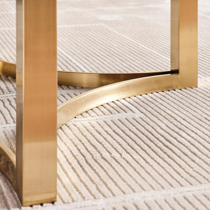 طاولة قهوة توبي الجديدة - ذهب أبيض 