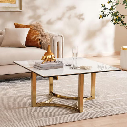 طاولة قهوة توبي الجديدة - ذهب أبيض 