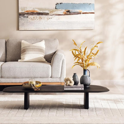 Ariah coffee table oak wood - black