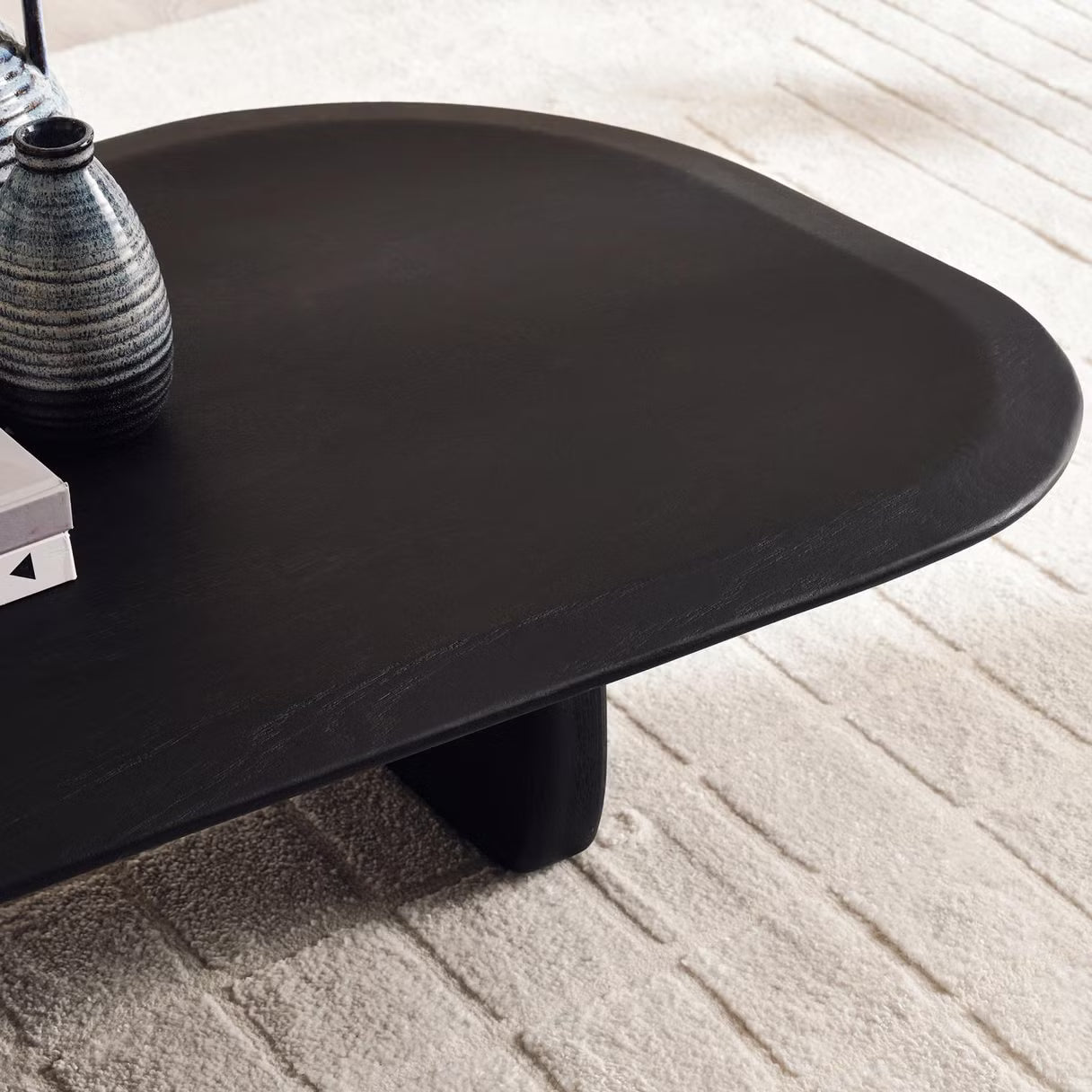 Ariah coffee table oak wood - black