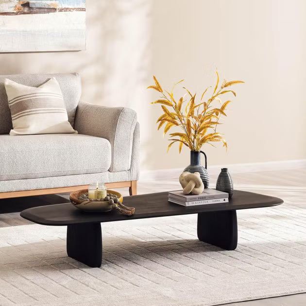 Ariah coffee table oak wood - black