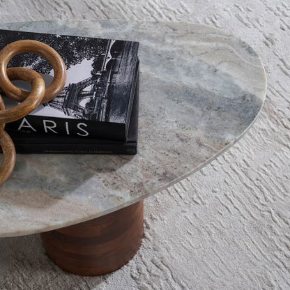 طقم طاولة قهوة جولا من 3 قطع سيراميك - بيج بني 