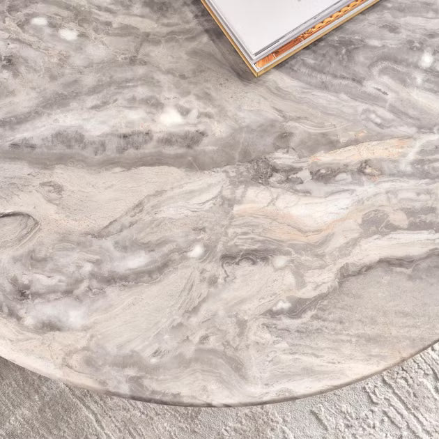 Alton coffee table marble - silver black