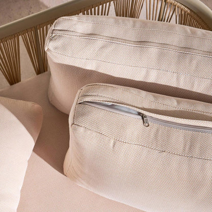 طقم كنب خارجي من إيفرا، 3+1+1+طاولة قهوة - بني 